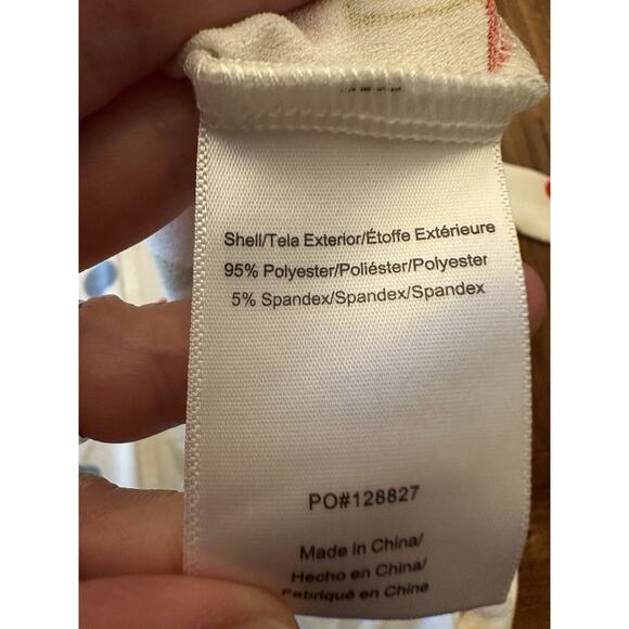 ModCloth Cherry 🍒 Print Retro Swing Dress Size Large White Colorful Belted - Picture 14 of 15